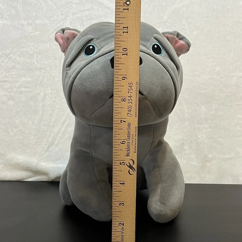 Shar-Pei Sharpei Plush English BullDog Wrinkles Stuffed Animal Stitched Eyes 11